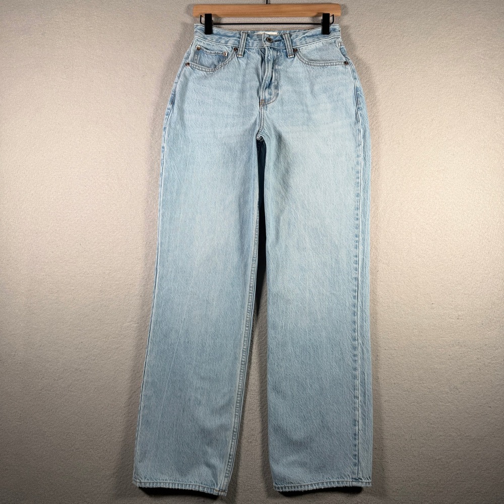Abercrombie & Fitch Curve Love Loose High Rise Jeans Light Wash 26 Long 14751